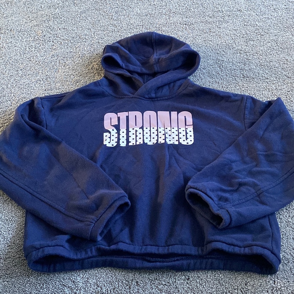 Girls crop hooded sweatshirt